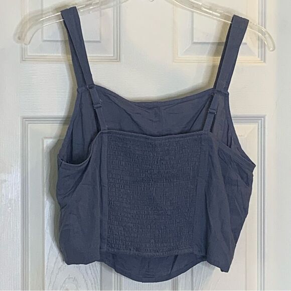 Torrid Linen Blend Button-Front Crop Tank Size 1X - Picture 7 of 16